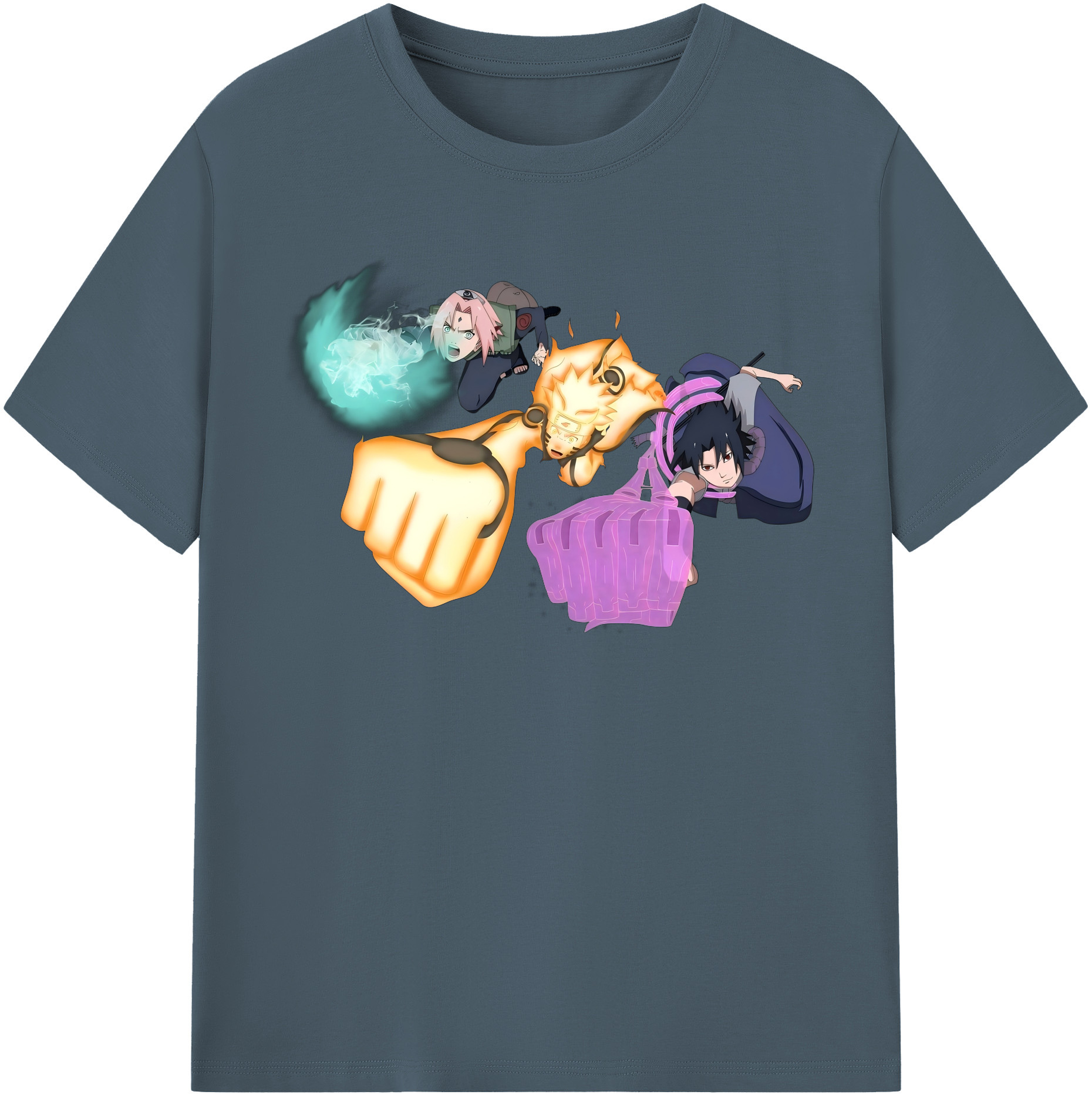 （画像用） NARUTO -ナルト- うずまき ナルト Uzumaki Naruto 綿100％半袖Tシャツ（フロントプリント）